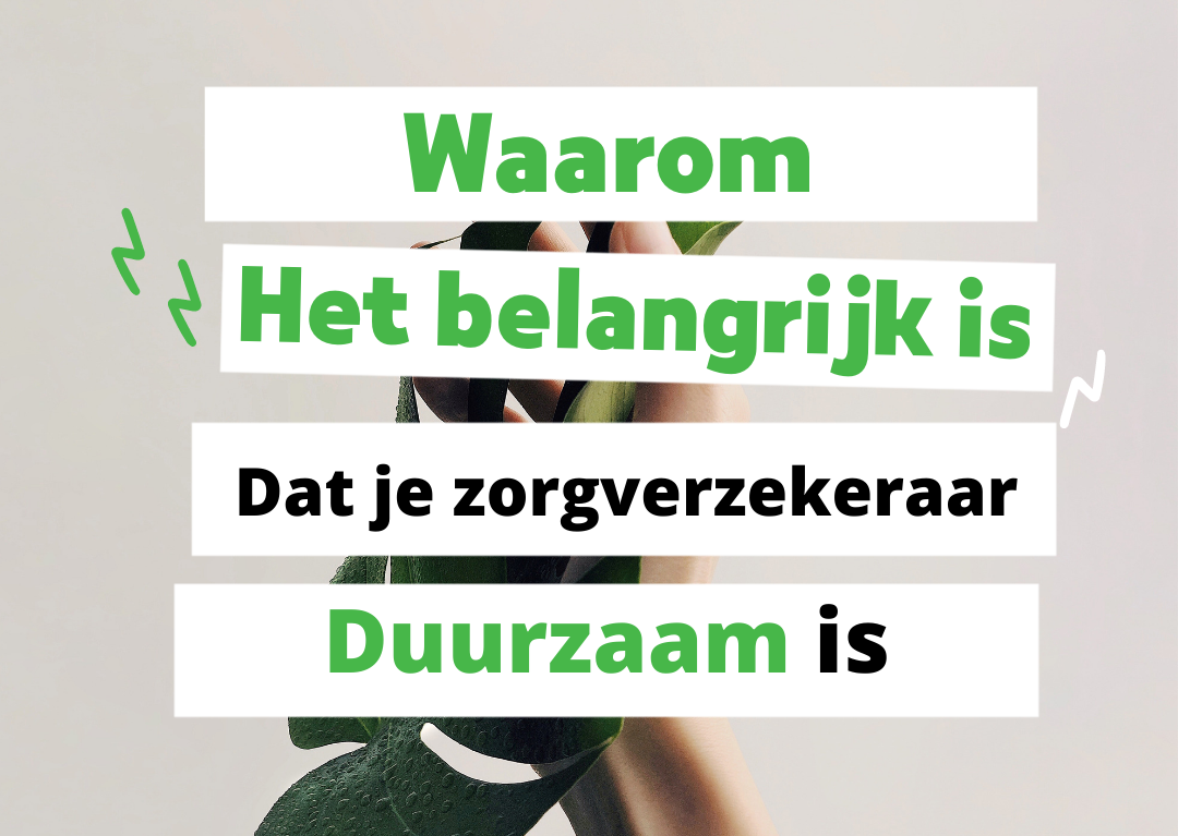 Waarom het belangrijk is dat je zorgverzerkeraar duurzaam is